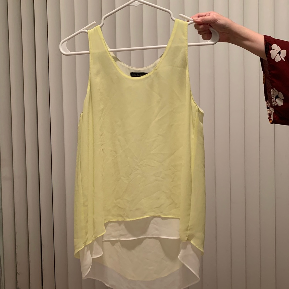 CALVIN KLEIN beautiful yellow blouse